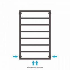 Полотенцесушитель водяной Сунержа Канцлер, высота 80 см, ширина 50 см, универсальное подключение, цвет золото, 03-0254-8050