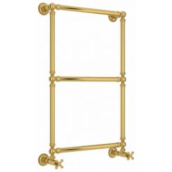 Полотенцесушитель водяной Сунержа Ренессанс 1304, высота 86 см, ширина 50 см, нижнее подключение, цвет золото, 03-0280-8650