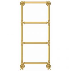 Полотенцесушитель водяной Сунержа Ренессанс 1304, высота 96 см, ширина 40 см, нижнее подключение, цвет золото, 03-0280-9640