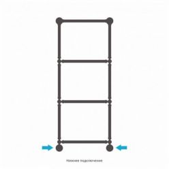 Полотенцесушитель водяной Сунержа Ренессанс 1304, высота 120 см, ширина 50 см, нижнее подключение, цвет золото, 03-0280-1250