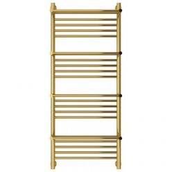 Полотенцесушитель водяной Сунержа Богема+, ширина 50 см, высота 120 см, нижнее подключение, с полками, цвет золото, 03-0224-1250