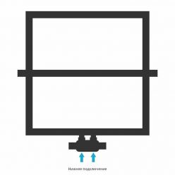 Полотенцесушитель водяной Сунержа Штиль EU50+, высота 60 см, ширина 60 см, цвет матовое золото, 032-0256-5353