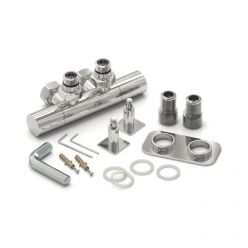 Полотенцесушитель водяной Сунержа Штиль EU50+, высота 60 см, ширина 60 см, цвет матовое золото, 032-0256-5353