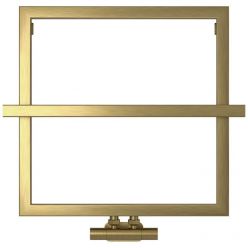 Полотенцесушитель водяной Сунержа Штиль EU50+, высота 60 см, ширина 60 см, цвет состаренная латунь, 051-0256-5353