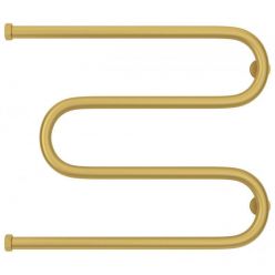 Полотенцесушитель водяной Сунержа М-образный, высота 50 см, ширина 50 см, боковое подключение, цвет матовое золото, 032-0007-5050