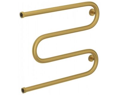 Полотенцесушитель водяной Сунержа М-образный, высота 50 см, ширина 65 см, боковое подключение 50 см, цвет матовое золото, 032-0007-5065