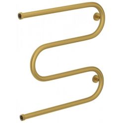 Полотенцесушитель водяной Сунержа М-образный, высота 60 см, ширина 60 см, боковое подключение 60 см, цвет матовое золото, 032-0007-6060
