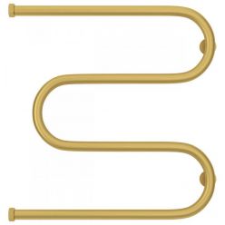 Полотенцесушитель водяной Сунержа М-образный, высота 60 см, ширина 60 см, боковое подключение 60 см, цвет матовое золото, 032-0007-6060