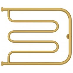 Полотенцесушитель водяной Сунержа Лира, высота 50 см, ширина 65 см, боковое подключение 50 см, цвет матовое золото, 032-0011-5065