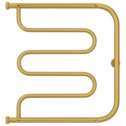 Полотенцесушитель водяной Сунержа Лира, высота 60 см, ширина 60 см, боковое подключение 60 см, 2 полки, цвет матовое золото, 032-0012-6060