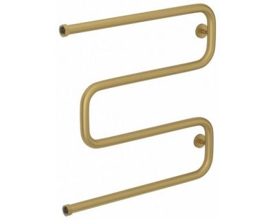 Полотенцесушитель водяной Сунержа Ш-образный, высота 60 см, ширина 60 см, боковое подключение 60 см, цвет матовое золото, 032-0014-6060