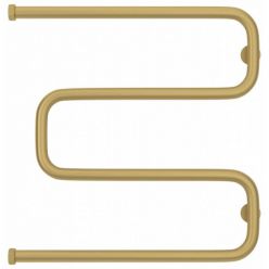Полотенцесушитель водяной Сунержа Ш-образный, высота 60 см, ширина 60 см, боковое подключение 60 см, цвет матовое золото, 032-0014-6060