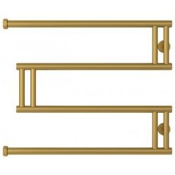 Полотенцесушитель водяной Сунержа High-Tech M, высота 50 см, ширина 65 см, боковое подключение 50 см, цвет матовое золото, 032-0050-5065