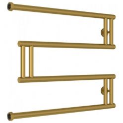 Полотенцесушитель водяной Сунержа High-Tech M, высота 50 см, ширина 65 см, боковое подключение 50 см, цвет матовое золото, 032-0050-5065