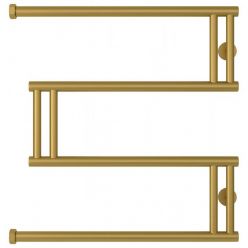 Полотенцесушитель водяной Сунержа High-Tech M, ширина 60 см, высота 60 см, боковое подключение 60 см, цвет матовое золото, 032-0050-6060