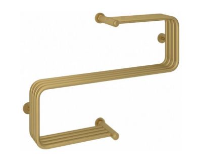 Полотенцесушитель водяной Сунержа Фабула, высота 50 см, ширина 70 см, боковое подключение 50 см, цвет матовое золото, 032-0125-5070