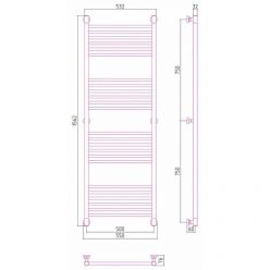 Полотенцесушитель водяной Сунержа Богема+, высота 150 см, ширина 50 см, цвет матовое золото, 032-0220-1550