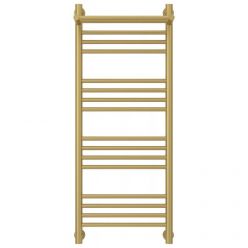 Полотенцесушитель водяной Сунержа Богема+, высота 100 см, ширина 40 см, с полкой, цвет матовое золото, 032-0223-1040