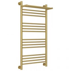 Полотенцесушитель водяной Сунержа Богема+, высота 100 см, ширина 50 см, с полкой, цвет матовое золото, 032-0223-1050