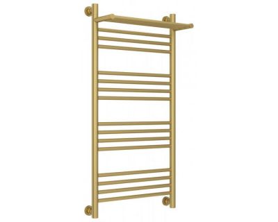 Полотенцесушитель водяной Сунержа Богема+, высота 100 см, ширина 50 см, с полкой, цвет матовое золото, 032-0223-1050