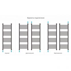 Полотенцесушитель водяной Сунержа Богема+, высота 120 см, ширина 40 см, с полкой, цвет матовое золото, 032-0223-1240
