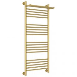 Полотенцесушитель водяной Сунержа Богема+, высота 120 см, ширина 50 см, с полкой, цвет матовое золото, 032-0223-1250