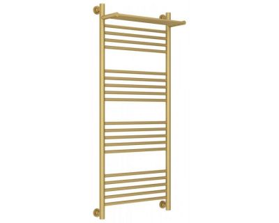 Полотенцесушитель водяной Сунержа Богема+, высота 120 см, ширина 50 см, с полкой, цвет матовое золото, 032-0223-1250