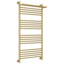 Полотенцесушитель водяной Сунержа Богема+, высота 120 см, ширина 60 см, с полкой, цвет матовое золото, 032-0223-1260