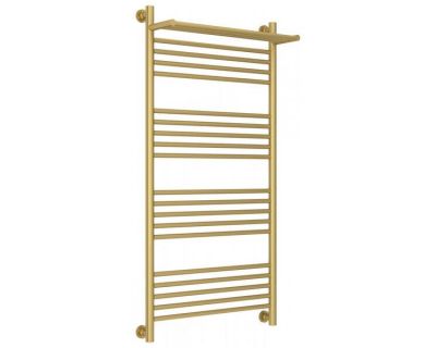 Полотенцесушитель водяной Сунержа Богема+, высота 120 см, ширина 60 см, с полкой, цвет матовое золото, 032-0223-1260