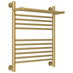 Полотенцесушитель водяной Сунержа Богема+, высота 60 см, ширина 50 см, с полкой, цвет матовое золото, 032-0223-6050