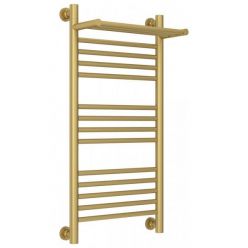 Полотенцесушитель водяной Сунержа Богема+, высота 80 см, ширина 40 см, с полкой, цвет матовое золото, 032-0223-8040