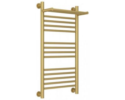 Полотенцесушитель водяной Сунержа Богема+, высота 80 см, ширина 40 см, с полкой, цвет матовое золото, 032-0223-8040