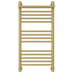 Полотенцесушитель водяной Сунержа Богема+, высота 80 см, ширина 40 см, с полкой, цвет матовое золото, 032-0223-8040