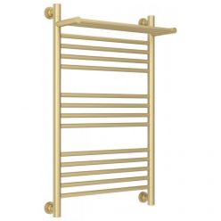 Полотенцесушитель водяной Сунержа Богема+, высота 80 см, ширина 50 см, с полкой, цвет матовое золото, 032-0223-8050