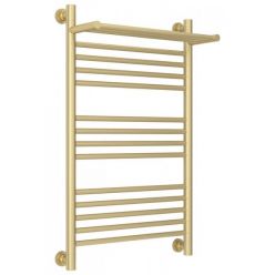 Полотенцесушитель водяной Сунержа Богема+, высота 80 см, ширина 50 см, с полкой, цвет матовое золото, 032-0223-8050