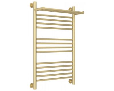 Полотенцесушитель водяной Сунержа Богема+, высота 80 см, ширина 50 см, с полкой, цвет матовое золото, 032-0223-8050