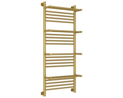 Полотенцесушитель водяной Сунержа Богема+, ширина 50 см, высота 120 см, универсальное подключение, 4 полки, цвет матовое золото, 032-0224-1250