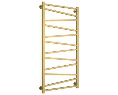 Полотенцесушитель водяной Сунержа Сирокко, высота 120 см, ширина 50 см, нижнее подключение 50 см, цвет матовое золото, 032-0253-1250