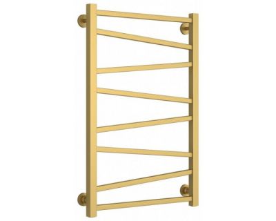 Полотенцесушитель водяной Сунержа Сирокко, высота 80 см, ширина 50 см, нижнее подключение 50 см, цвет матовое золото, 032-0253-8050