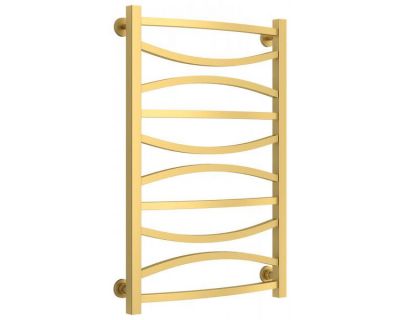 Полотенцесушитель водяной Сунержа Ажур, высота 80 см, ширина 50 см, нижнее подключение 50 см, цвет матовое золото, 032-0255-8050