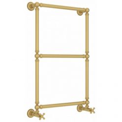 Полотенцесушитель водяной Сунержа Ренессанс 1304, высота 86 см, ширина 50 см, нижнее подключение 50 см, цвет матовое золото, 032-0280-8650