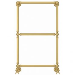 Полотенцесушитель водяной Сунержа Ренессанс 1304, высота 86 см, ширина 50 см, нижнее подключение 50 см, цвет матовое золото, 032-0280-8650