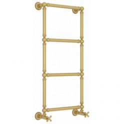 Полотенцесушитель водяной Сунержа Ренессанс 1304, высота 96 см, ширина 40 см, нижнее подключение 40 см, цвет матовое золото, 032-0280-9640