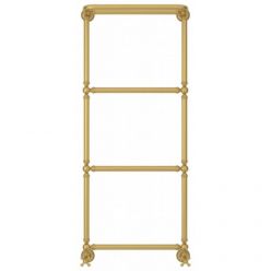 Полотенцесушитель водяной Сунержа Ренессанс 1386, ширина 50 см высота 125 см, нижнее подключение 50 см, с полкой, цвет матовое золото, 032-0281-1250