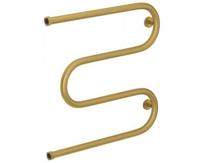 Полотенцесушитель водяной Сунержа М-образный+, высота 60 см, ширина 60 см, боковое подключение 60 см, цвет матовое золото, 032-4007-6060