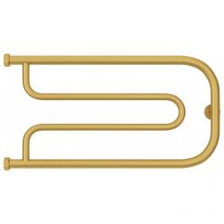 Полотенцесушитель водяной Сунержа Гусли+, ширина 65 см, высота 32 см, боковое подключение 32 см, цвет матовое золото, 032-4009-3265