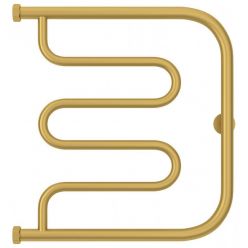 Полотенцесушитель водяной Сунержа Лира+, высота 50 см, ширина 50 см, боковое подключение 50 см, цвет матовое золото, 032-4011-5050