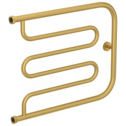 Полотенцесушитель водяной Сунержа Лира+, высота 50 см, ширина 65 см, боковое подключение 50 см, цвет матовое золото, 032-4011-5065
