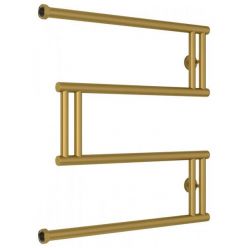 Полотенцесушитель водяной Сунержа High-Tech M+, высота 60 см, ширина 60 см, боковое подключение 60 см, цвет матовое золото, 032-4050-6060