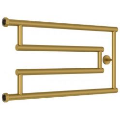 Полотенцесушитель водяной Сунержа High-Tech G+, высота 32 см, ширина 65 см, боковое подключение 32 см, цвет матовое золото, 032-4051-3265